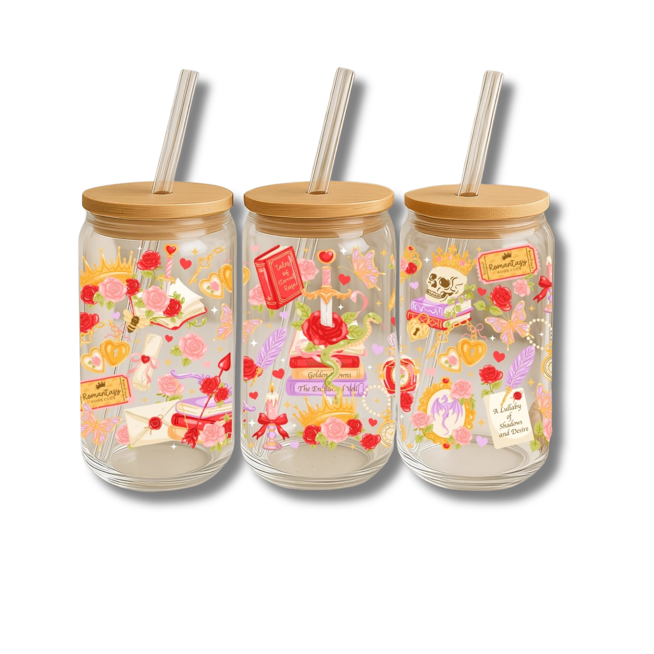 Romantasy Book Club 16oz Glass Tumbler