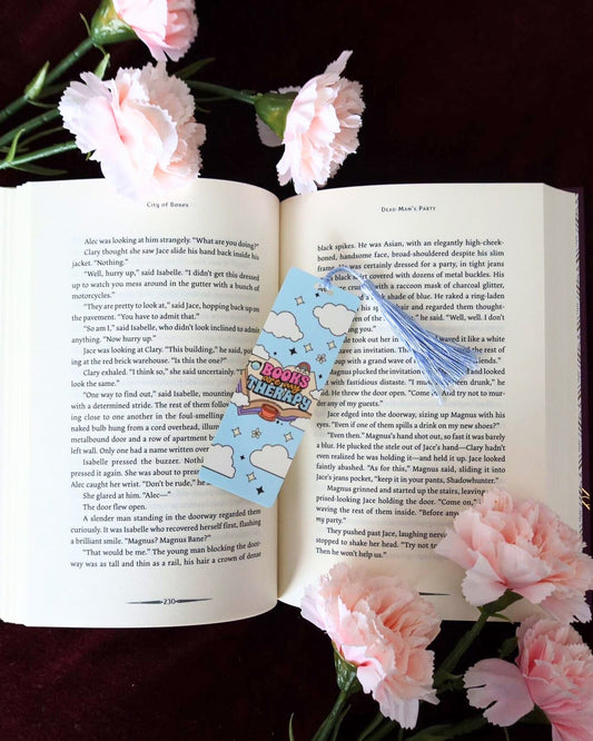 Books Are My Therapy Bookmark