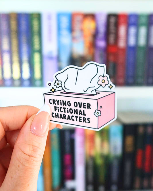 Crying Over Fictional Characters | Bookish Sticker