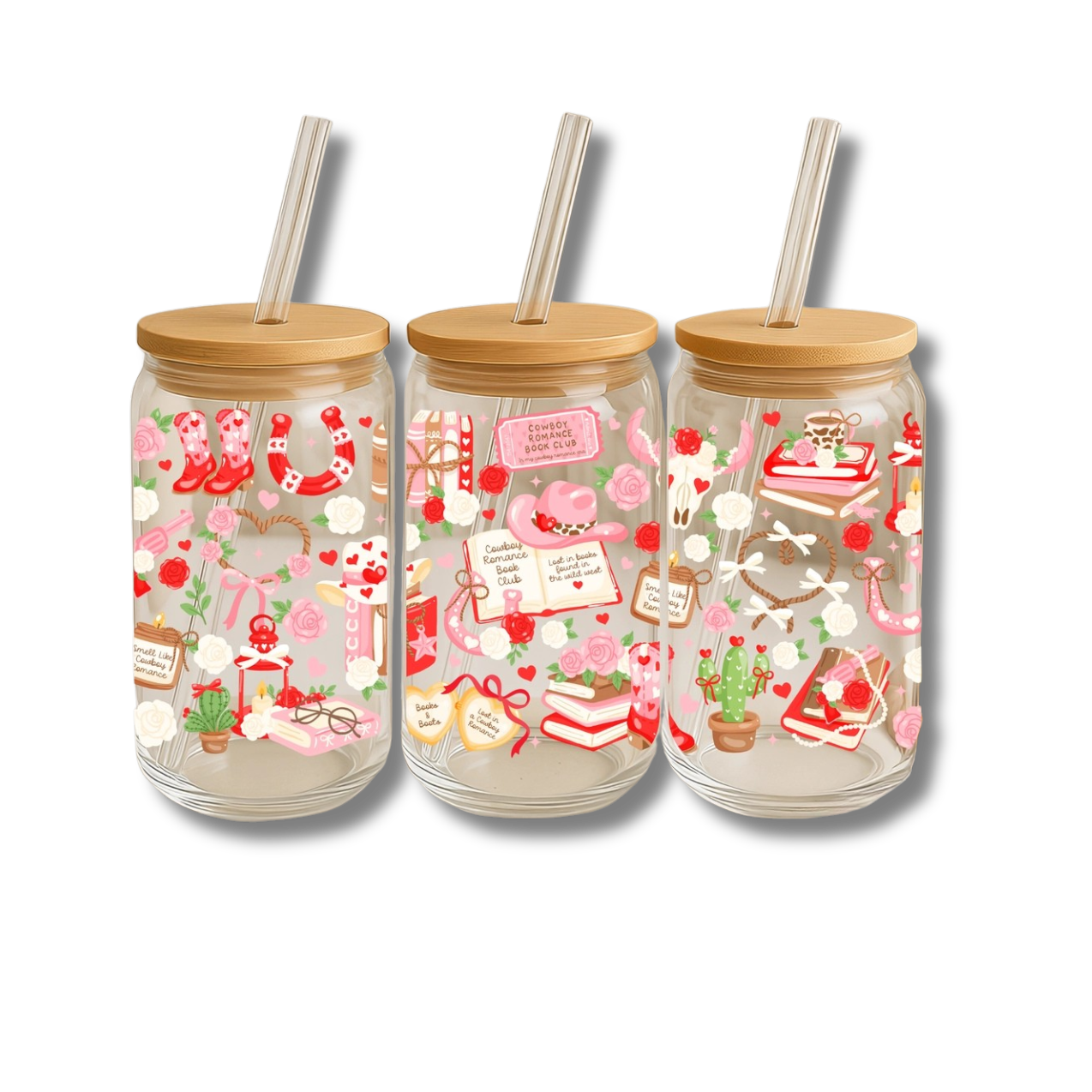 Cowboy Book Club 16oz Glass Tumbler