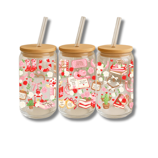 Cowboy Book Club 16oz Glass Tumbler
