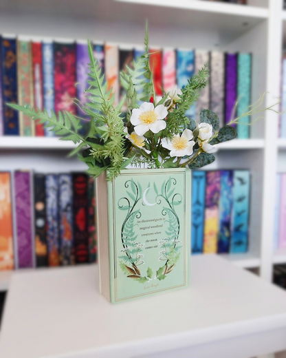 Ceramic Moonrise Woodland Book Vase